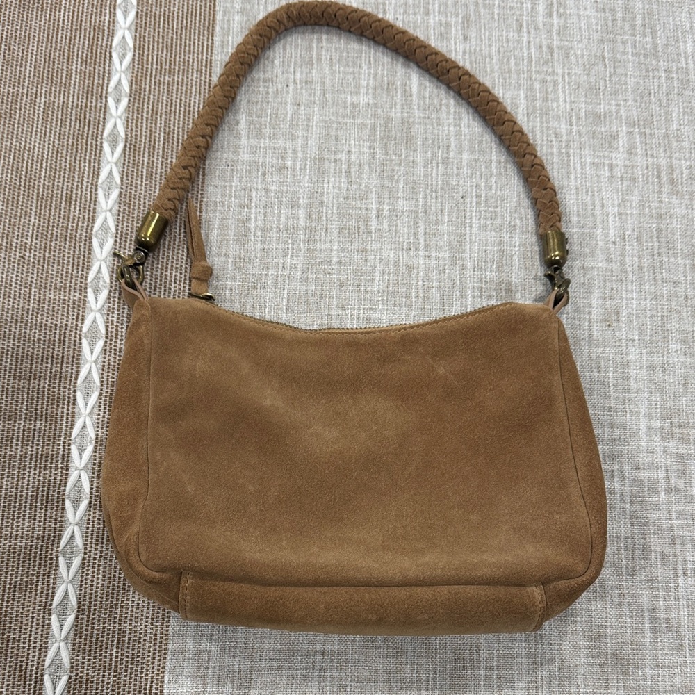 Anthropolgie Tan Suede Shoulder Bag